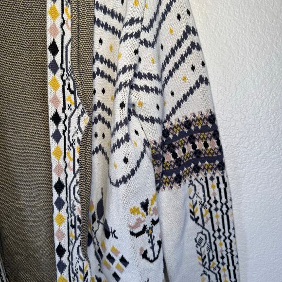 Vici Aztec Tribal Print Knit Long Sleeve Open Front Cardigan 100% Cotton Size SM - Picture 3 of 10